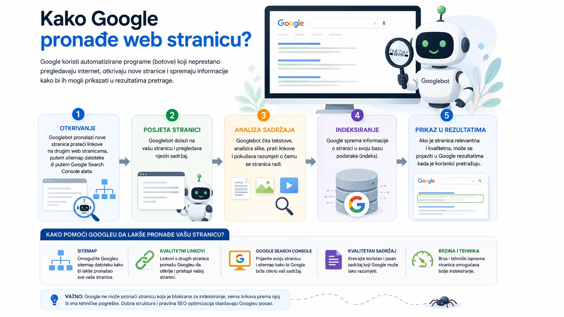 Kako google pronađe web stranicu