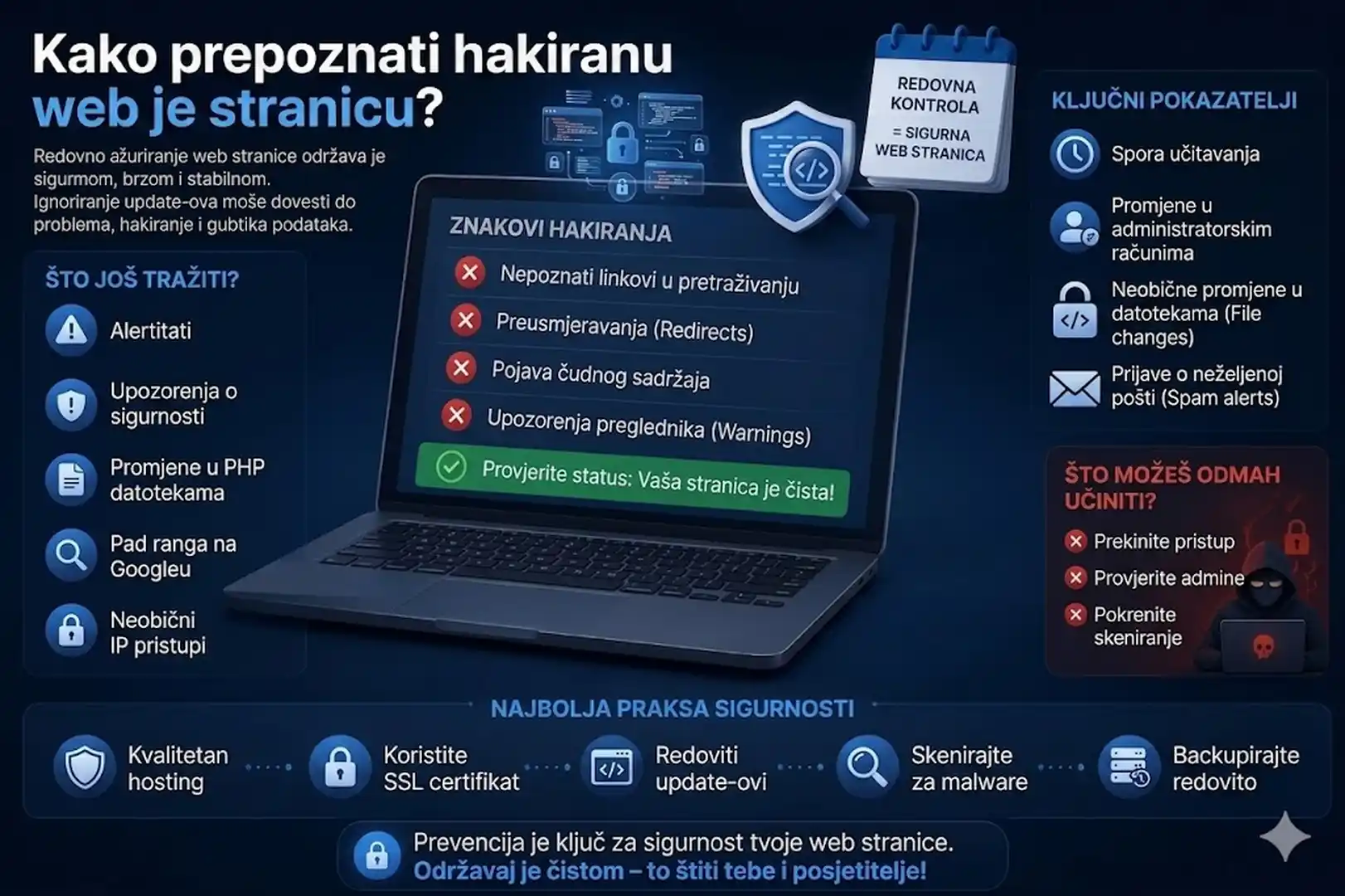 Kako prepoznati hakiranu web stranicu