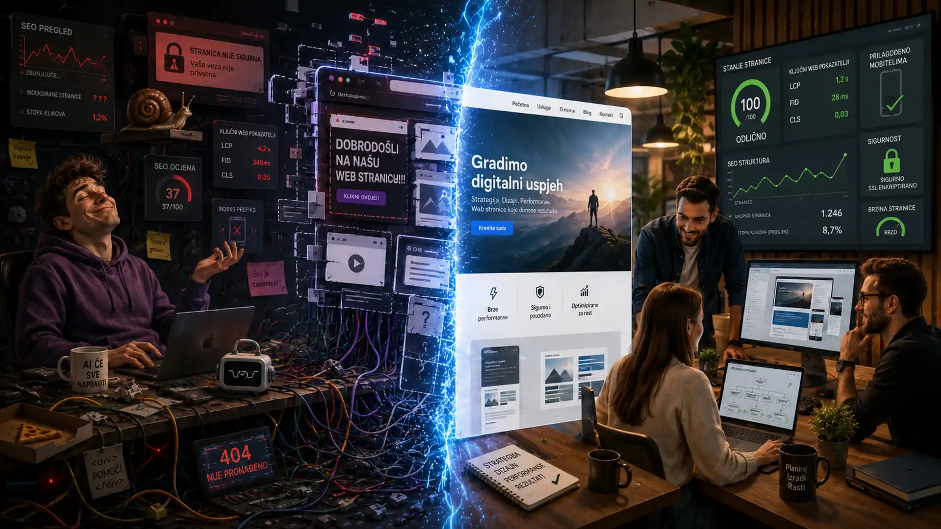 AI i web stranice: može li umjetna inteligencija zamijeniti profesionalnu izradu web stranica?